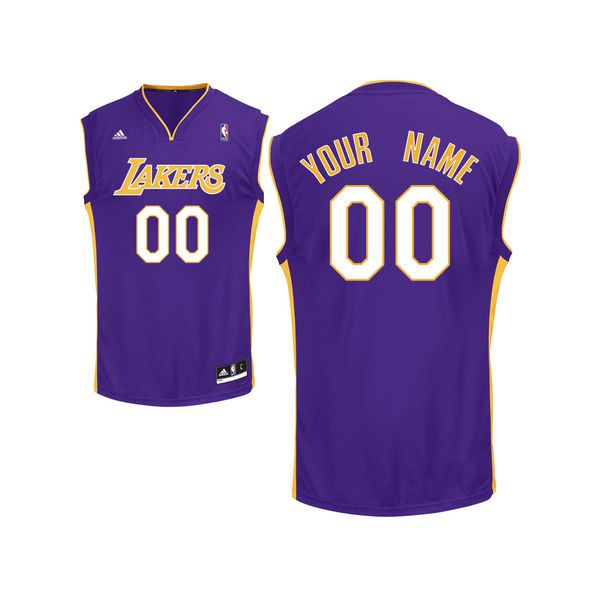 Adidas Los Angeles Lakers Youth Custom Replica Road Purple NBA Jersey
